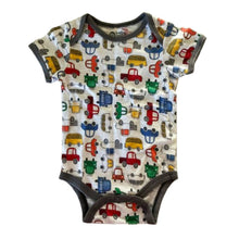 Baby onesie with colorful car pattern - kreassions.com