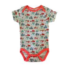 Baby onesie in cotton with truck pattern - kreassions.com