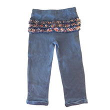 Blue pants back with floral waistband - kreassions.com