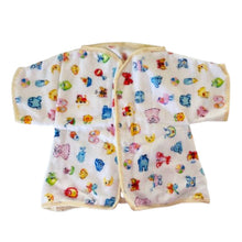 baby shirt in flannel toys design with crocheted edges - kreassions.com