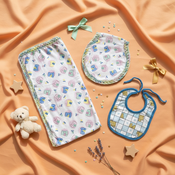 Baby Blanket Colors Bears Gift Set - newborn baby gifts - kreassions.com