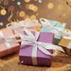 Close-up de las cajas de regalo