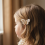 Butterfly Hair Pin Cream Crochet - hair accessories - kreassions.com