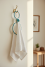 Towel Hangers blue crochet ring - kreassions.com