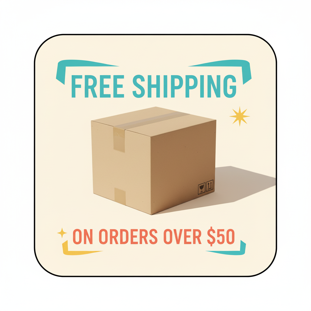 Free Shipping con borde negro
