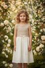 Girl Cream Dress - Vainilla - girls clothing - kreassions.com 