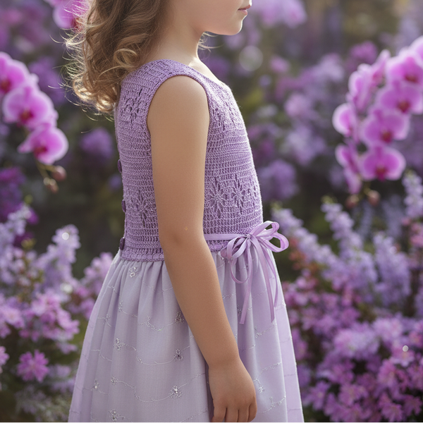 Girl Lilac Dress - Orchid - girls clothing - kreassions.com