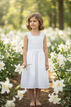 Girl White Dress - Lily - girls clothing - kreassions.com