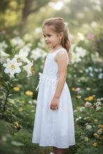 Girl White Dress - Lily - girls clothing - kreassions.com