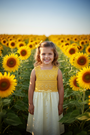 Girl Yellow Dress - Sunflower - girls clothing - kreassions.com