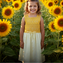 Girl Yellow Dress - Sunflower - girls clothing - kreassions.com