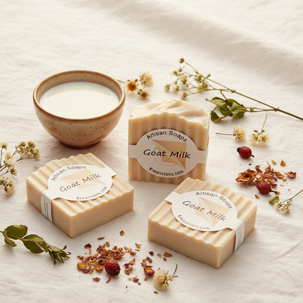 Goat Milk Soap Bars - Handmade Skincare | Kreassions