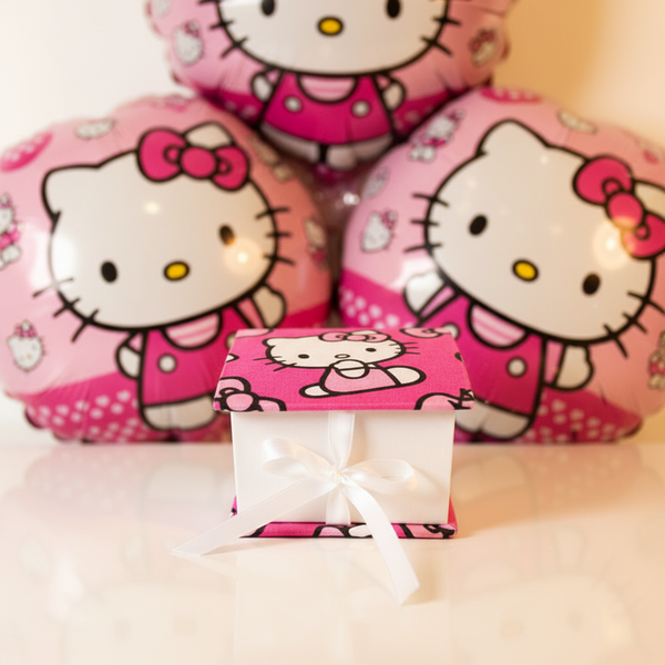 Hello Kitty Custom Box - personalized custom boxes - kreassions.com Hello Kitty Box Original with Balloons