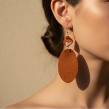 Leather-earring-brown-bead-oval-kreassions.com