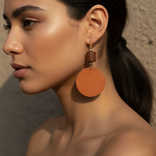 Leather-earring-brown-round-2-kreassions.com