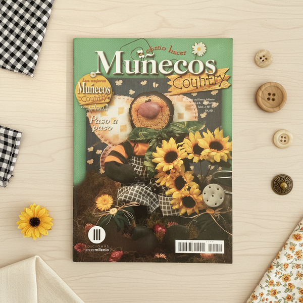 Muñecos de Trapo Country Patrones - sewing patterns - arts and crafts -kreassions.com