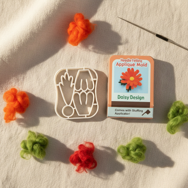 Needle Felting Applique Mold Daisy - arts and crafts - kreassions.com