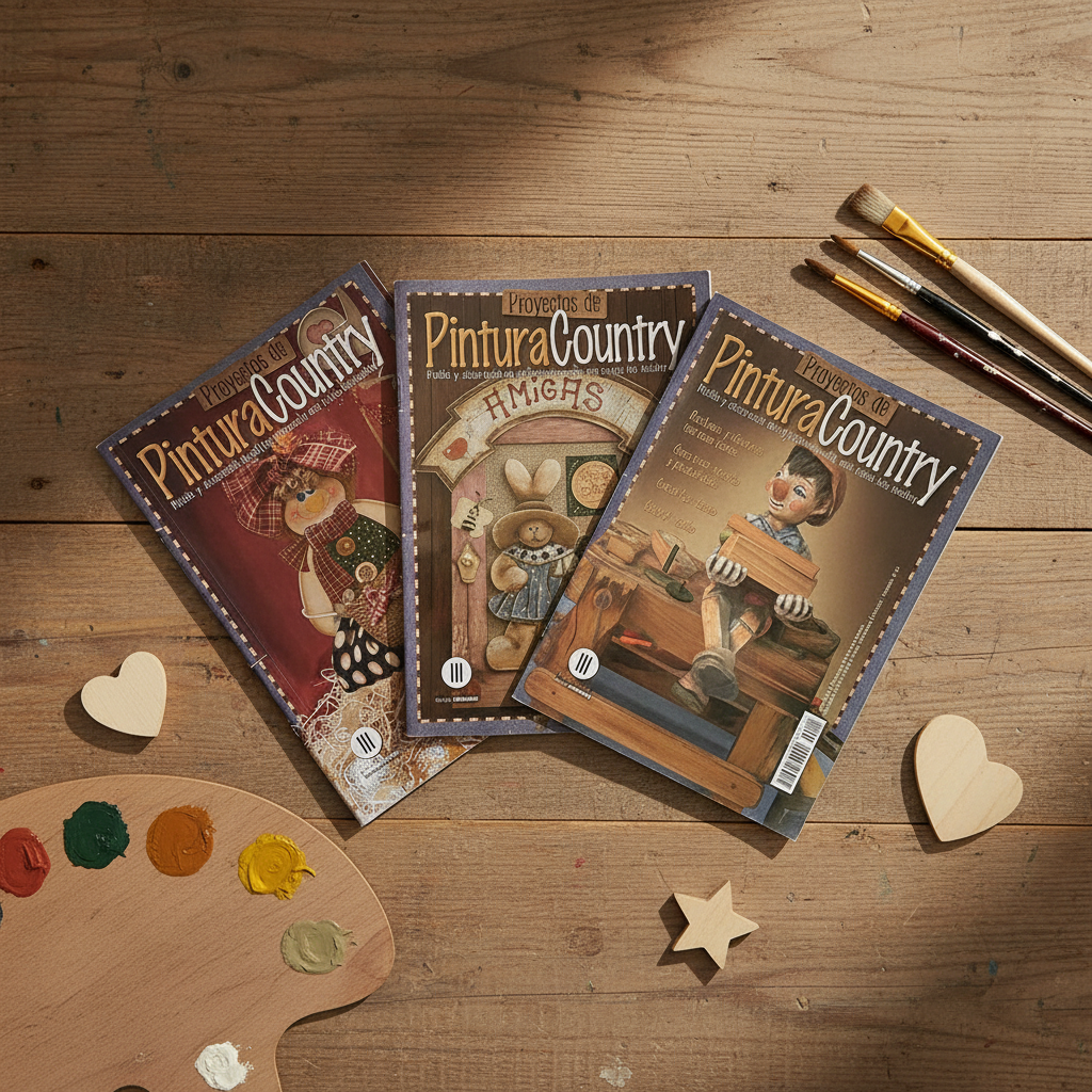 Revista Pintura Country Patrones Vol 1, 2 y 3 - painting patterns - arts and crafts - kreassions.com