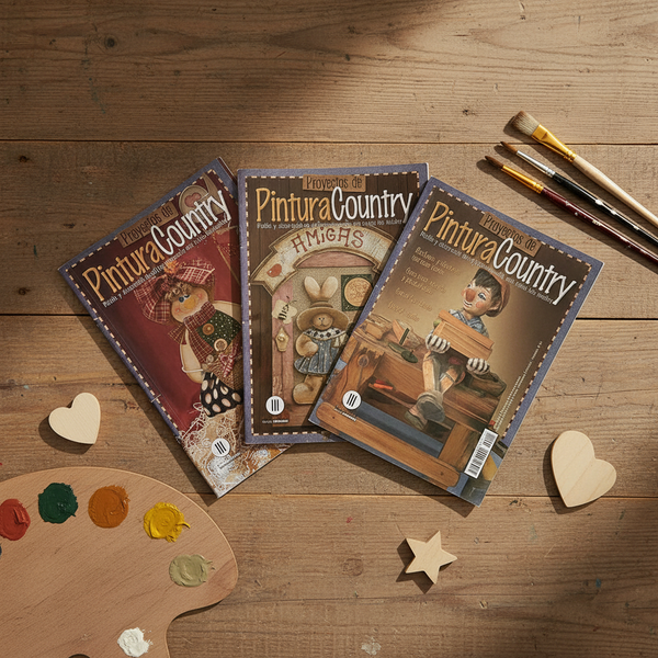 Revista Pintura Country Patrones Vol 1, 2 y 3 - painting patterns - arts and crafts - kreassions.com