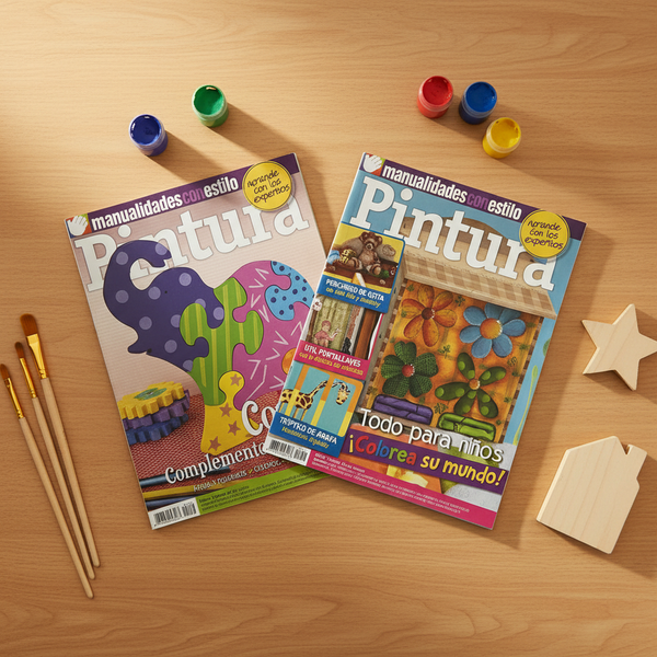 Revista Pintura Country Para Niños Vol 1 y 2 - painting patterns - arts and crafts - kreassions.com