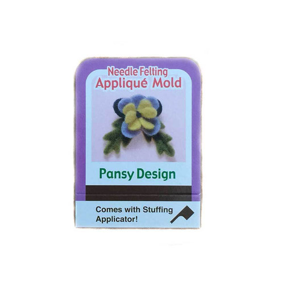 Needle Felting Applique Mold Pansy - kreassions.com