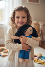 rag doll handmade blue romper - handmade dolls - kreassions.com