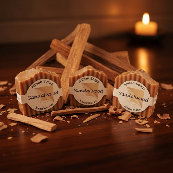 Sandalwood Soap Bars - Handmade Skincare | Kreassions
