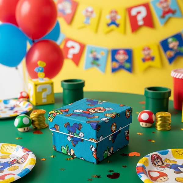 mario bros custom box - personalized custom boxes - kreassions.com Super Mario Kids Party Box