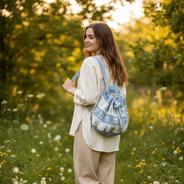 Women Backpack Tapestry Purse crochet - women's handbags - kreassions.com
