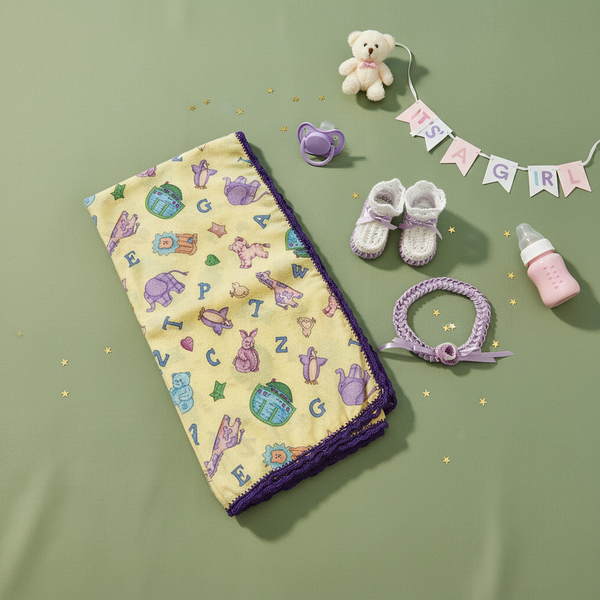 Baby Blanket Toys and Letters Gift Set - newborn baby gifts - kreassions.com