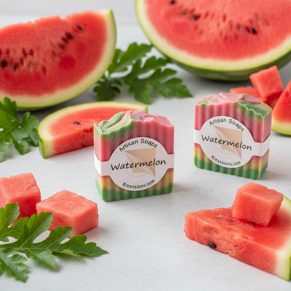 Watermelon Soap Bars - Handmade Skincare | Kreassions