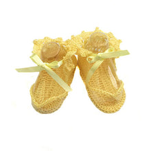 Load image into Gallery viewer, baby booties sandals crochet yellow 0-3 months - kreassions.com
