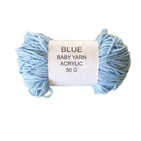 baby yarn blue acrylic 50g - kreassions.com
