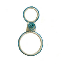 Load image into Gallery viewer, Towel Hangers blue crochet ring - kreassions.com
