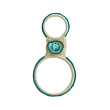 Load image into Gallery viewer, Towel Hangers blue crochet ring - kreassions.com
