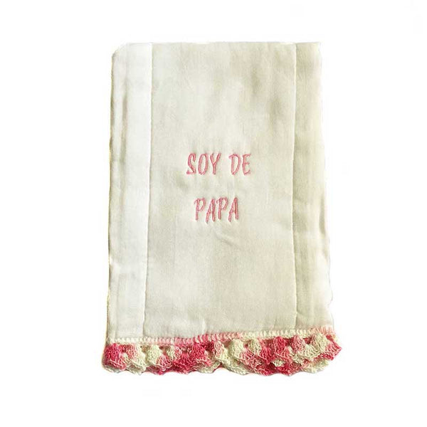 Baby Diapers Cloth Embroidered Daddy pink - kreassions.com