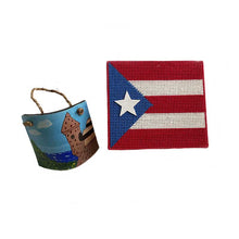 Load image into Gallery viewer, Wall Plaque El Morro Puerto Rico flag Gift Set - kreassions.com
