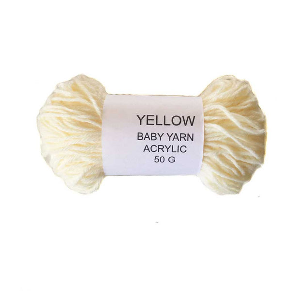 baby yarn yellow crochet knitting 50g - kreassions.com